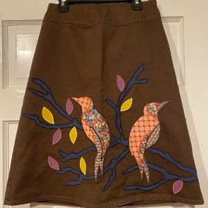 Boden Bird Skirt, 8R